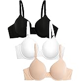 Fruit of The Loom Womens Smooth Cotton T-Shirt Bra - Ultra-Soft, Flexible, and Invisible Under Tees