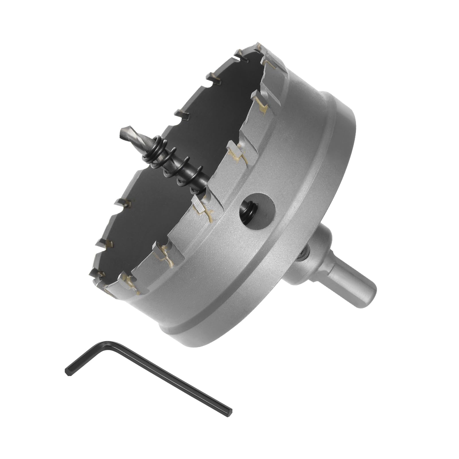 CoCud Hole Saw, 90mm Cutting Diameter, Carbide Tipped Tooth Hole Cutter Drill Bit - (Applications: for Stainless Steel Sheet Metal), 1-Piece