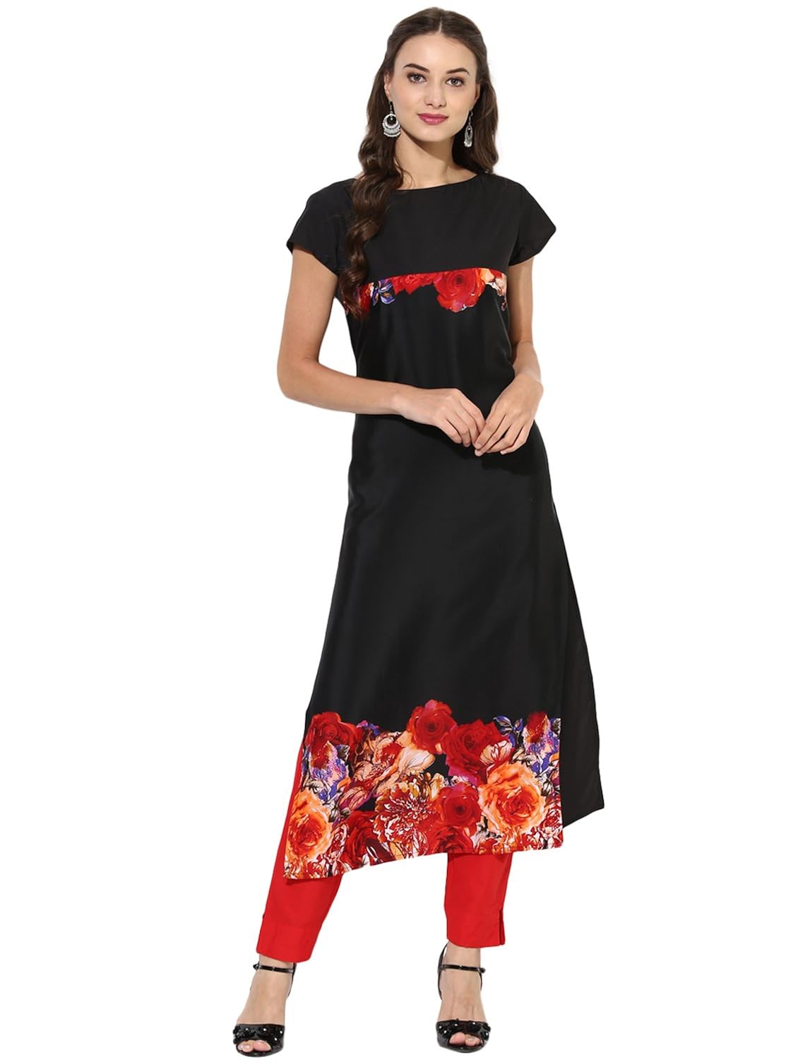 Vaamsi Women's Synthetic a-line Kurta