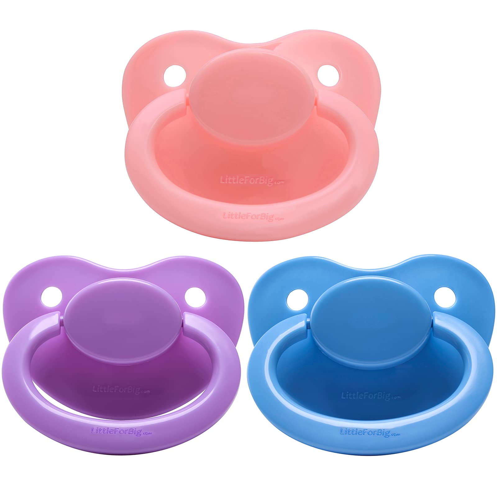 LittleForBig Generation 1 Pacifier 3 Paci Pack-Pink/LightBlue/Lightpurple