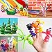 450 Pieces Pipe Cleaners Set, Including 300 Pcs 26 Colors Chenille Stems, 100 Pcs 6 Size Wiggle Googly Eyes and 50 Pcs Pom Poms for Craft DIY Art Supplies