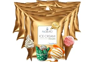 AussieBlends Vegan Ice Cream Mix for Soft Serve, Rolled Ice Cream, Gelato, Liquid Nitrogen Ice Cream, Hard Ice Cream, and Scooped Ice Cream, 8-Pack