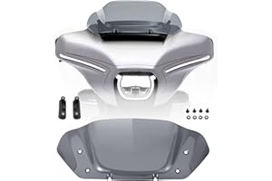 BRZOXIN 10" Wave Windshield Windscreen Wind Splitter fits for Harley Touring Street Glide FLHX 2023-2024, CVO Street Glide FLHXSE 2023-2024 (Smoke)