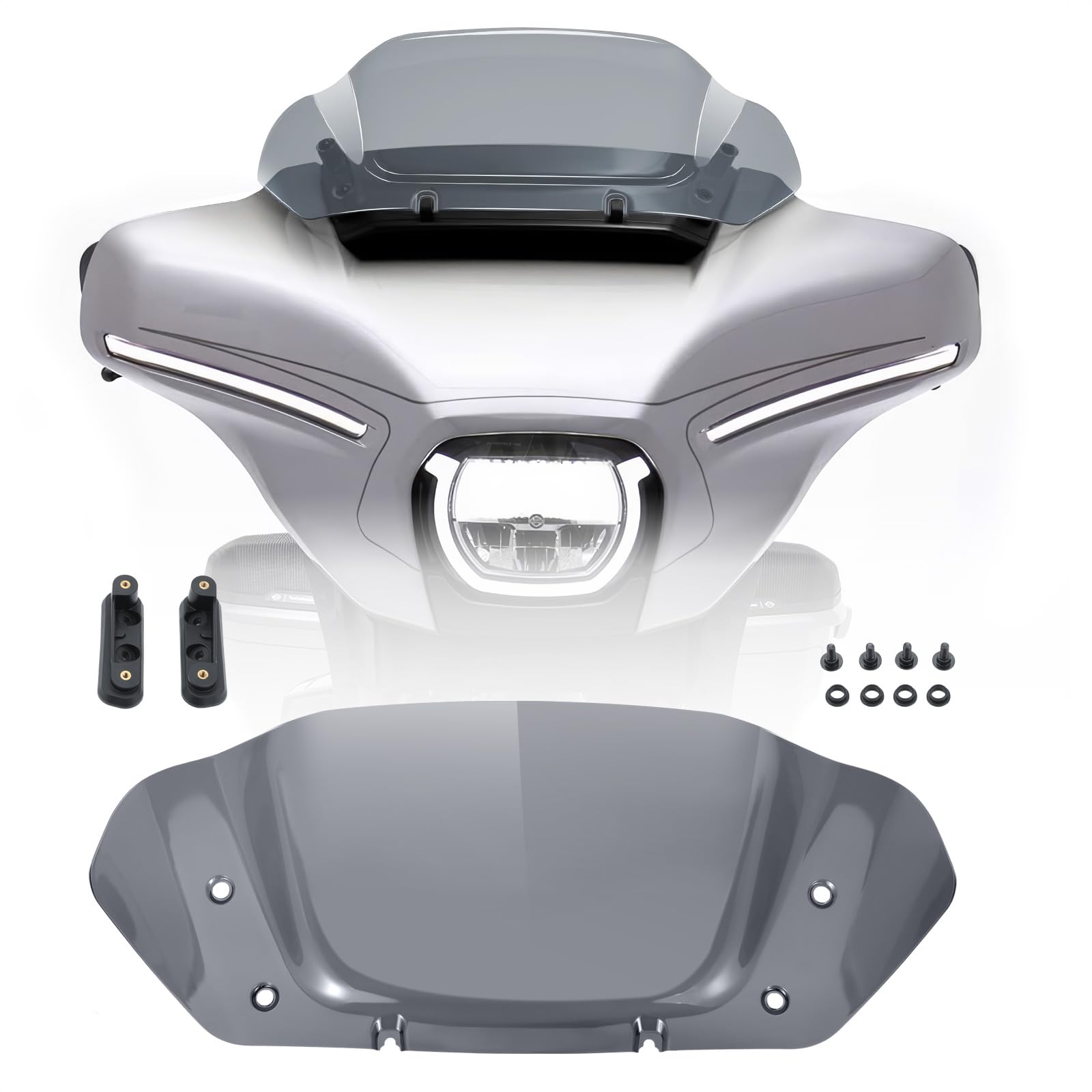 Photo 1 of 10" Wave Windshield Windscreen Wind Splitter fits for Harley Touring Street Glide FLHX 2023-2024, CVO Street Glide FLHXSE 2023-2024 (Smoke)