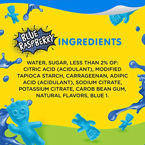 SNACK PACK SOUR PATCH KIDS BLUE RASPBERRY FLAVORED JUICY GELS CUPS, 3.25 OZ., 6-COUNT