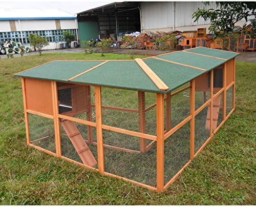 New Right Angle 98" Chicken Coop Rabbit Hutch Small Animal Cage w Run