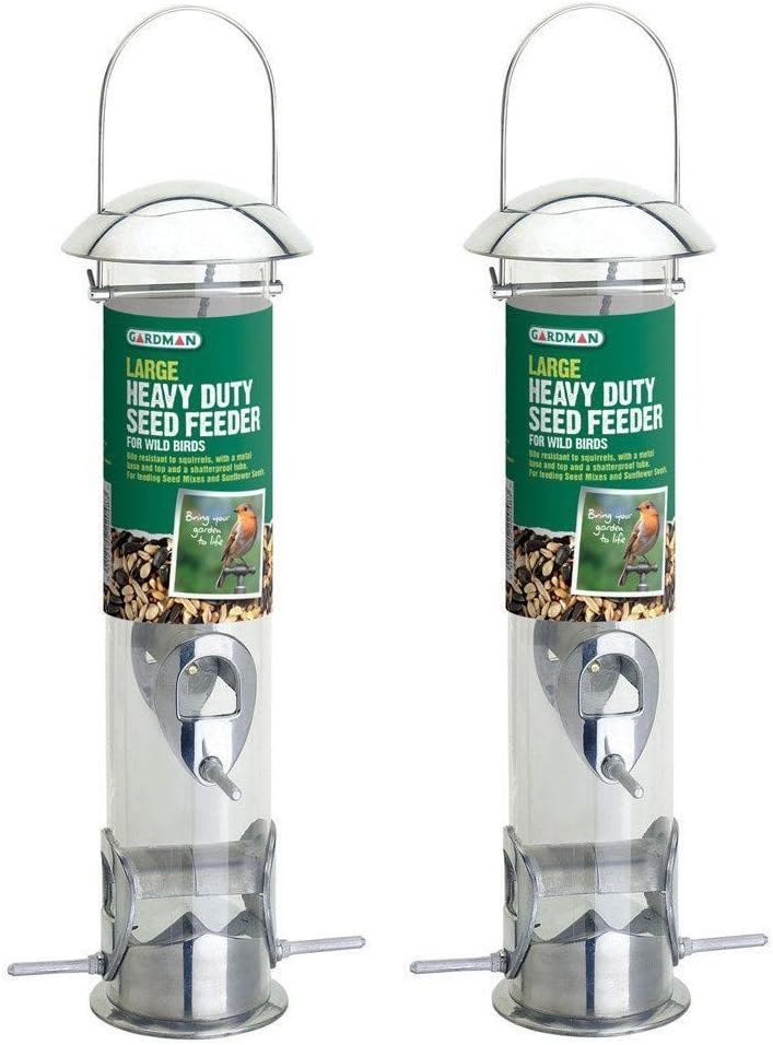 2 PACK BUNDLE Gardman Heavy Duty Seed Feeder , Metal , Wild Bird Feed Amazon.co.uk Garden