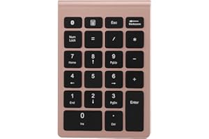 Brrnoo Wireless Number Pads, Numeric Keypad Numpad 22 Keys PortableBluetooth 5.0 Financial Accounting Number Keyboard Extensi