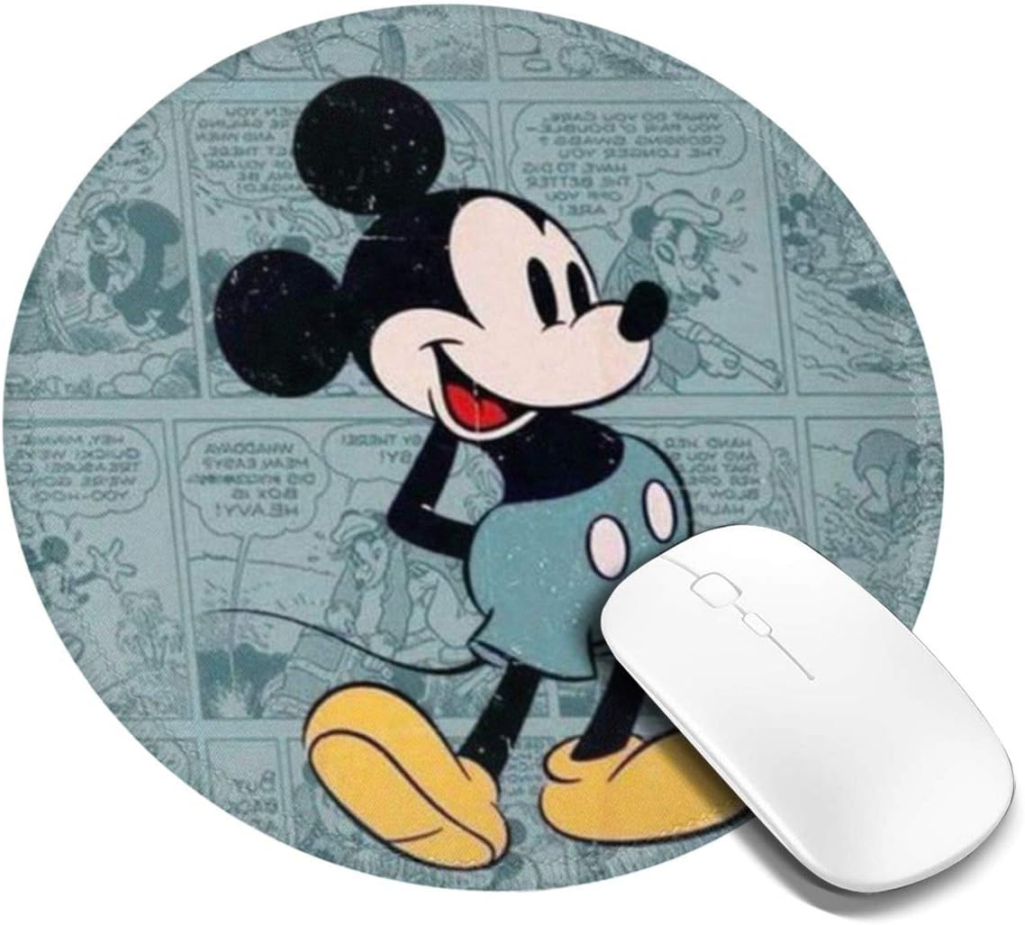 Mickey Mouse Mousepad Computer Mouse Mat Round for Men Women Gifts 20 cm 4 Pcs