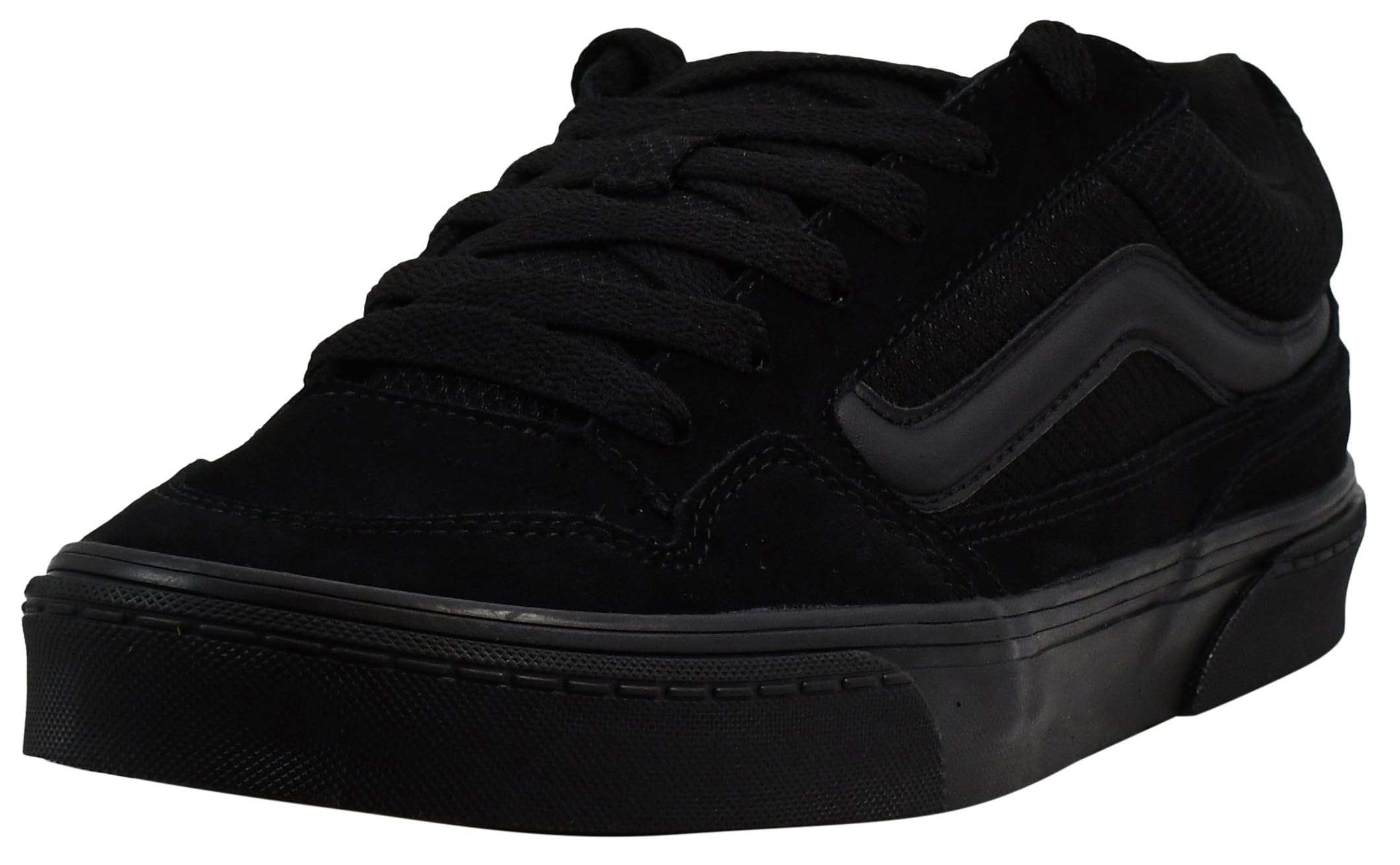 Vans Men’s Caldrone Low-Top Sneaker, Black/Black, 15