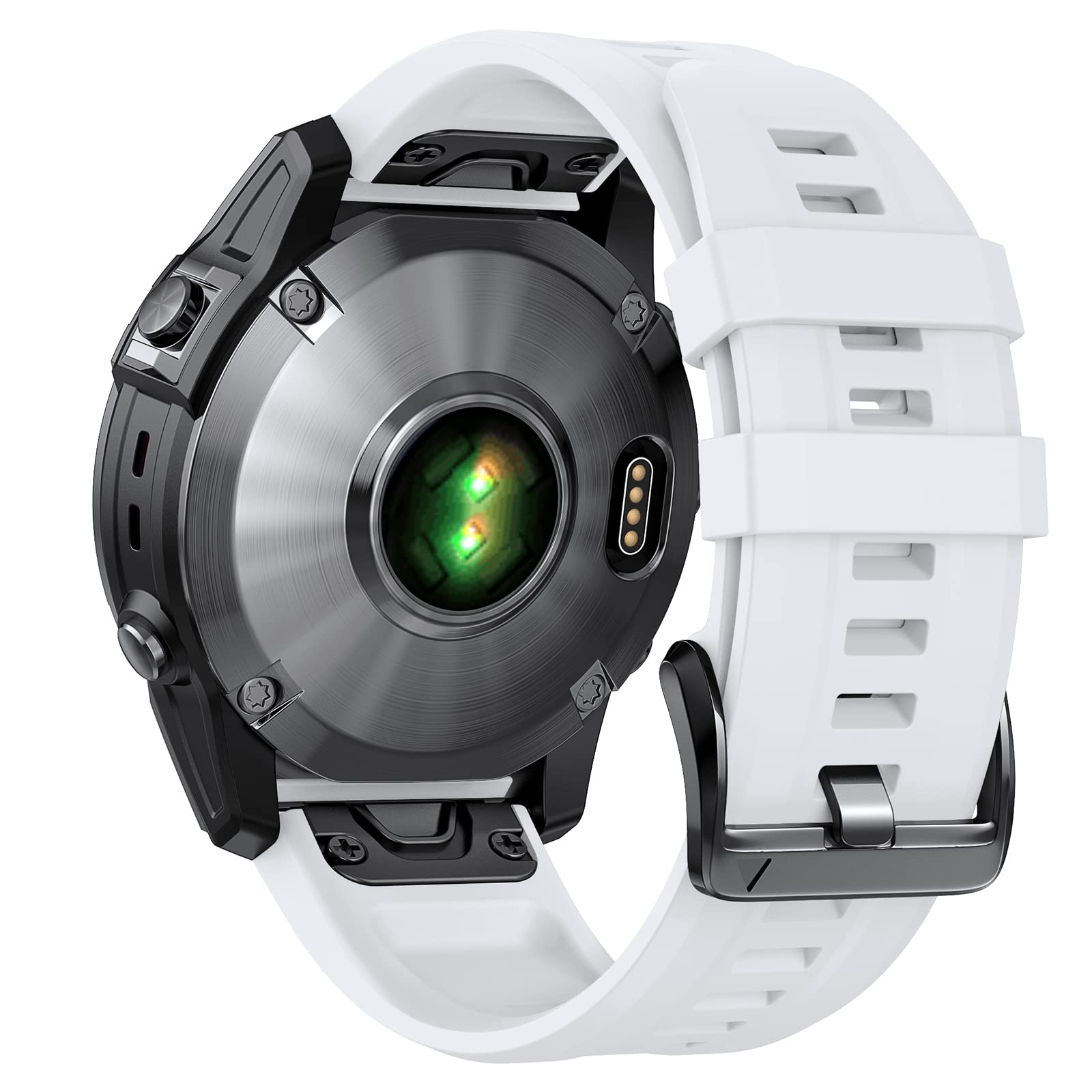 NotoCity for Garmin Fenix 7S/Fenix 5S/Fenix 6S/Fenix 8 43mm Strap,Silicone Sport Band 20mm Easy Fit for Garmin Fenix 7S Pro/Fenix 5S Plus/Fenix 6S Pro/Fenix 7S/Fenix 7S Solar,white
