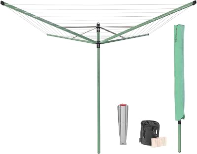 Brabantia Lift-O-Matic 50 m Rotary Clothes Dryer Umbrella System UV Resistant