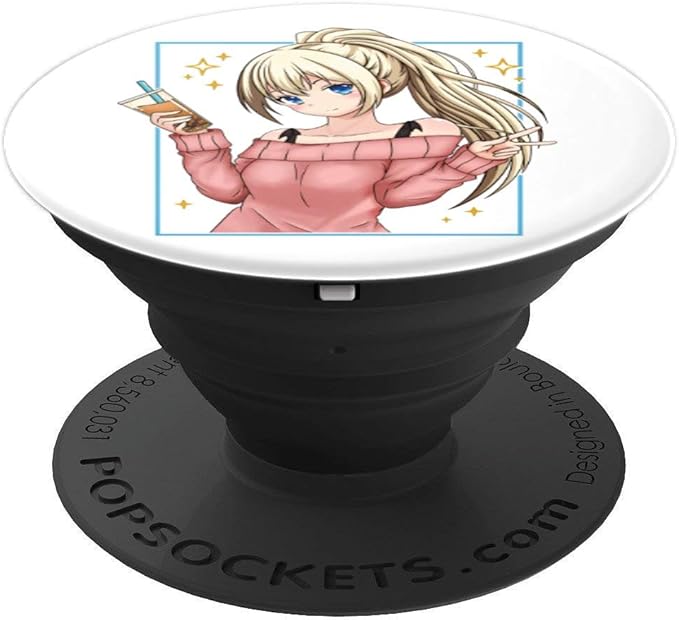 Amazon Com Bubble Tea Anime Girl Kawaii Japanese Popsockets Grip Amazon Com Bubble Tea Anime Girl Kawaii Japanese Popsockets Grip