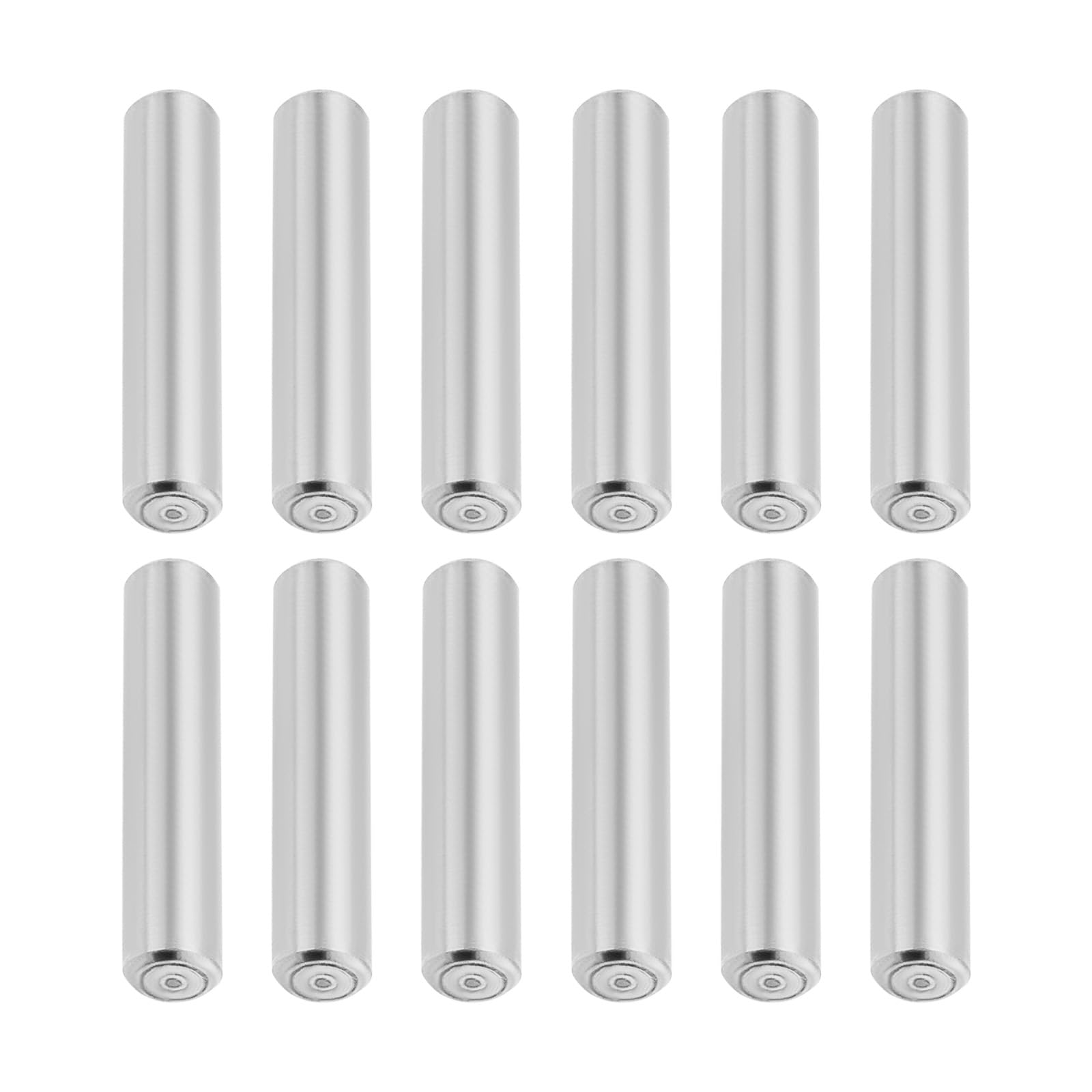 Create idea 50pcs 5x25mm Shelf Bracket Dowel Pins 304 Stainless Steel Round Head Flat Chamfered End Dowel Pin for Bookcase Furniture Repairing Installation