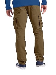 Mens Cargo Combat Work Pants 100% Cotton 6 Pockets