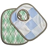 Baby Boys Waterproof Baby Bibs! Pullover Bibs - Triple Layered Absorption! Reversible 2-Pack for Boys - Fits Toddlers and Children - No More Feeding and Pulling Off!