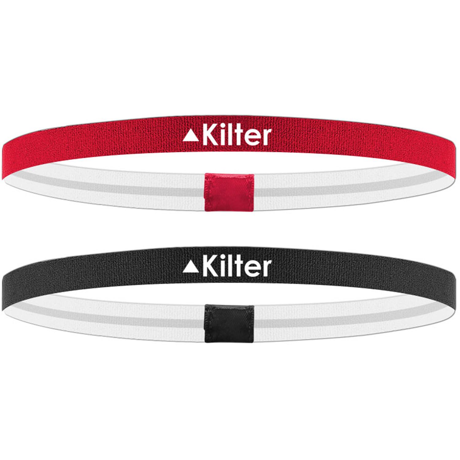 Sport Headbands - 14mm - 2 Pack - Newton Red & Dark Energy Black