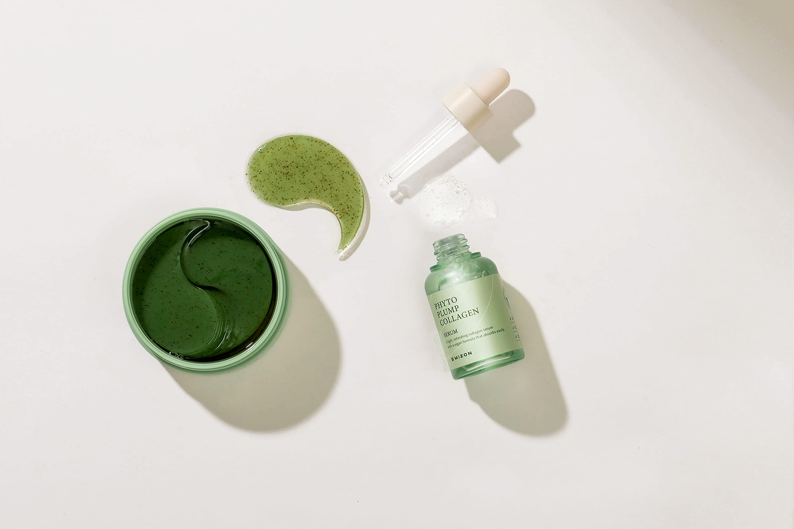 MIZON Phyto Plump Collagen Special Duo Set (Eye Gel Patch & Serum) Vegan Formula Korean Skincare Kit