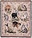 Simply Home Meow Mix Playful Cat Collage Tapestry Throw Blanket Made in The USA
