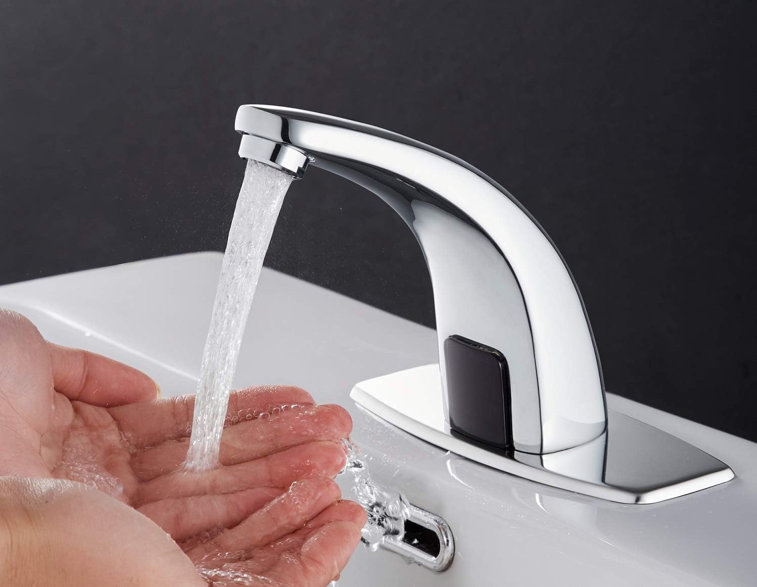 Gangang Touchless Faucet High Quality Motion Infrared Sensor Cold and Hot Water Tap Automatic Basin Mixer Waterfall for Bathroom Sink Auto Water Faucet,Only Direct Current - Image 4