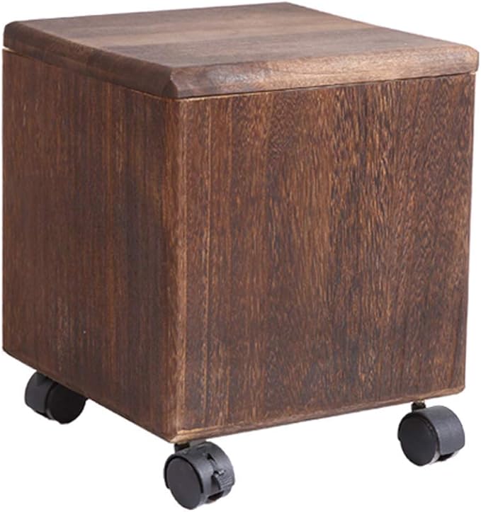 ACZZ Caja de almacenamiento de otomana de madera/Cambio de zapatos