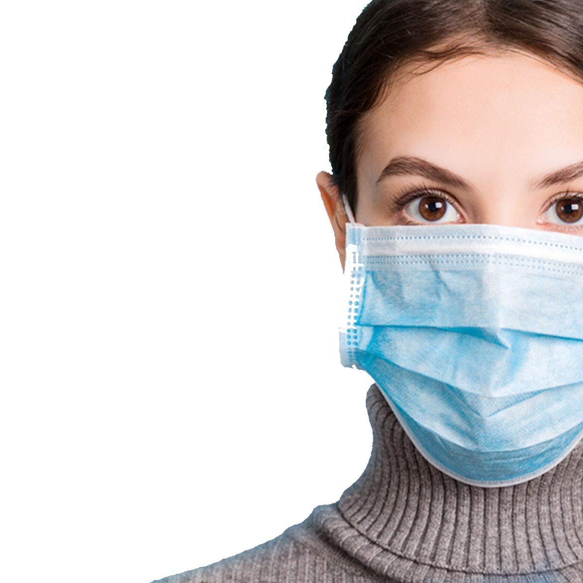 3-Ply Breathable Disposable Face Mask with Comfortable Elastic Ear Loop | Non-Woven Polypropylene | Block Dust & Air Pollution | For Business and Personal Care (50pcs)