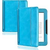 AFesar Case for Nook GlowLight 4 eReader (2021, Model BNRV1100) and GlowLight 4e (2022, Model BNRV1000) Book Style Leather Cover (Light Blue, Nook GlowLight 4/4e (Model:BNRV1000/BNRV1100))