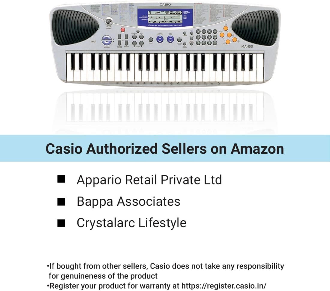 Casio Ma150 Mini Portable Keyboard With Adaptor And Free Rudra Stationery Box Amazon In Musical Instruments