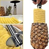 Adorox Stainless Steel Pineapple Fruit Core Slicer Cutter Kitchen Tool Cortador de Piña (Stainless Steel (1 Slicer))