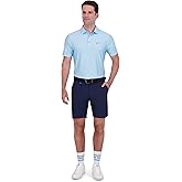 Ben Sherman Men's Performance Golf Shirts– Stretch, Extra Soft Fabric, Moisture-Wicking, Odor Resistant, Sky Blue, Medium