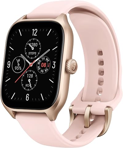 Amazfit GTS 4 Smartwatch Fitness GPS Alexa 1.75" AMOLED 8-Day Battery Rose Pink