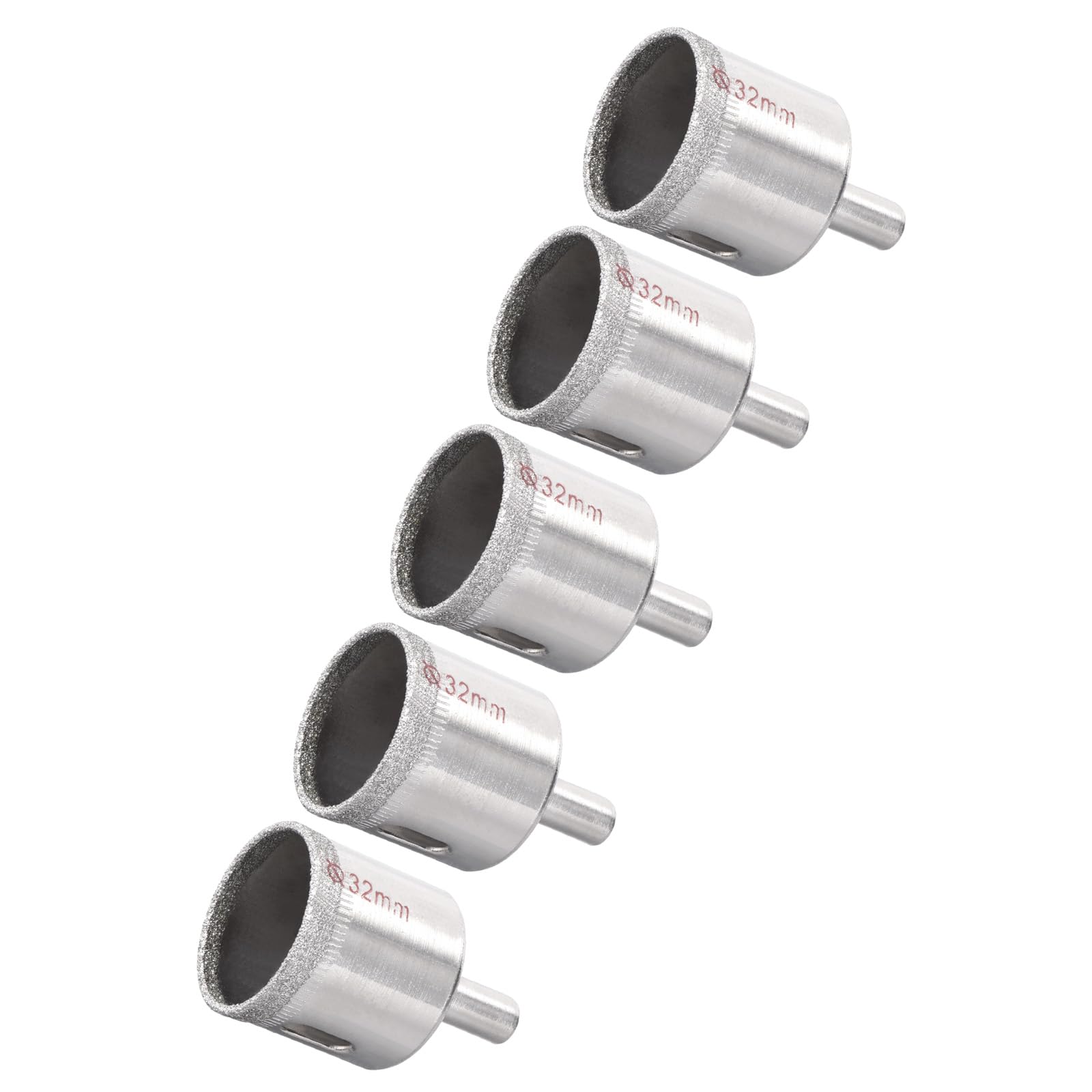 CoCud Diamond Hole Saws Drill Bits, 32mm / 1-1/4" Drilling Diameter, Nickel Plated Carbon Steel Drill Bit - (Applications: for Glass Ceramic Tiles Marble Stone), 5-Pieces — image 1