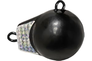 Extreme Max 3006.6949 Coated Ball-with-Fin Downrigger Weight - 8 lbs. with Silver Flash