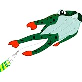 HENGDA KITE 3D Frog Kite for Adults,Frameless Soft Parafoil Giant Kites | Kites for Kids ages 4-12,Easy to Fly,Excellent Fabric and Structure Design,Huge Beach Toy for Outdoor Game Activities