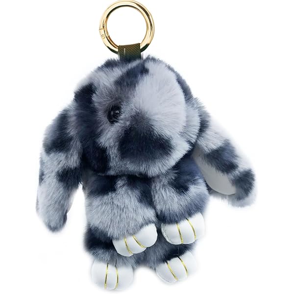 Amazon.com: Unpafcxddyig Bunny Keychain Soft Rabbit Faux Fur