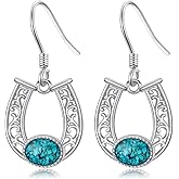 KoyeKei Western Earrings for Women 925 Sterling Silver Turquoise Western Country Dangle Drop Earrings Country Jewelry Gifts for Cowgirl Cowboy