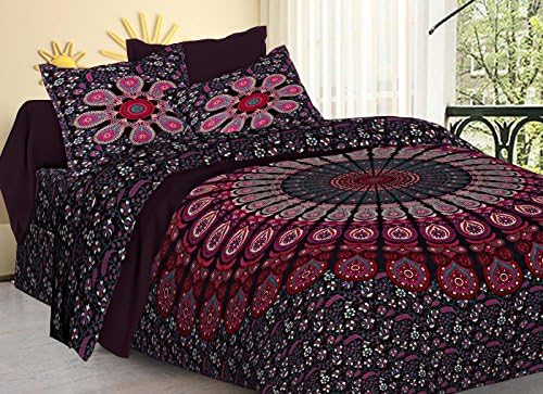 TIGER EXPORTS Cotton 200 TC Bedsheet (Multicolour_King)