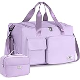 FIORETTO Women's Gym Duffle Bag with Shoes Compartment, 37L Capacity, Ideal for Travel, Gym, Sports, Duffel, Weekender