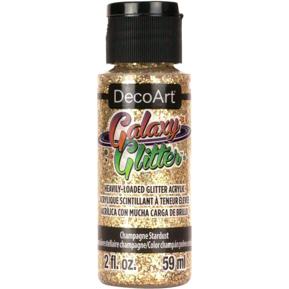 DecoArt Galaxy Glitter Acrylic Paint 59ml (2oz) - Champagne Starbust, Gold