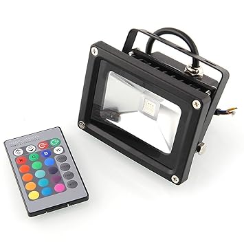 amzdeal® Foco Proyector LED 10W RGB- Foco proyector de exterior ...