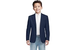 SAILIINY Blazer for Boys Lightweight Suit Jacket for Boys Suit Sport Coat for Kids Formal Blazer with Patch Pockets