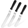 Icing Spatula, U-Taste Offset Spatula Set with 6", 8", 10" Blade,Stainless Steel Angled Cake Decorating Frosting Spatula Set 