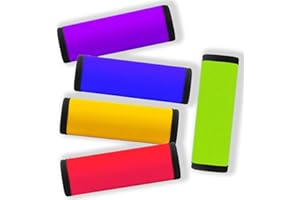 Gowraps Neoprene Luggage Handle Wraps for Traveling Bright Color Luggage Tags|Handle Wraps|Handle Covers, Mixed 5 Colors, 5.4