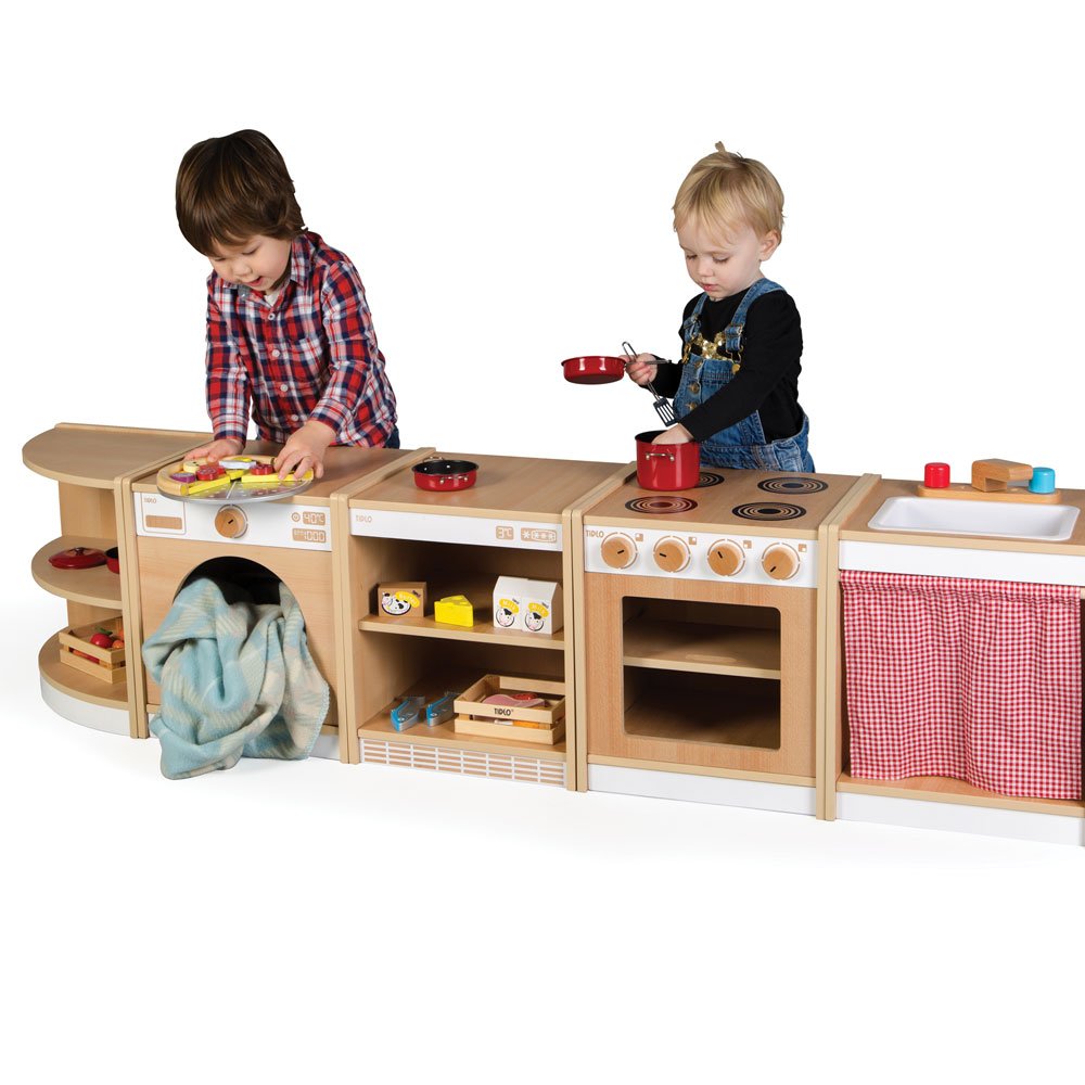 Tidlo Wooden Toddler Fridge Pretend Roleplay Kitchen Accessories