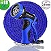 MTNZXZ Garden Hose, Newest 75 FT Expandable Heavy Double Latex Flexible Hose - 9-Pattern High Pressure Water Spray Nozzle. Suitable for Wash Cars, Clean Walls, Watering Lawns and Garden Plants, etc.