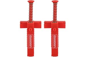 Leveling Tool, Spring-Loaded Clip Durable Plumber Tools Plumber Tools, Red 2PCs Household for Bricklayers Worker(Red Bricklay