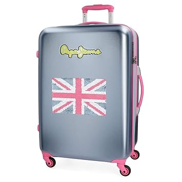 Pepe Jeans Bristol Maleta, 67 cm, 68 litros, Gris: Amazon.es ...