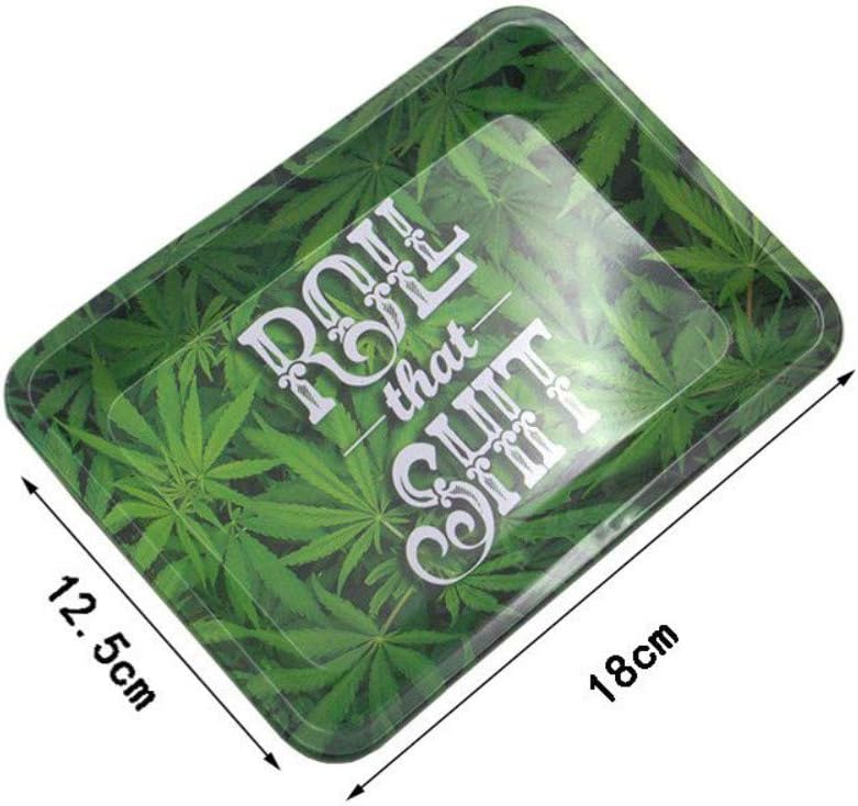 Roll That Shit Tinplate Metal Rolling Tray HD Pattern Printed Tobacco Cigarette Holder Smoking Hand Roll Cigarette Accessory by Iswell
