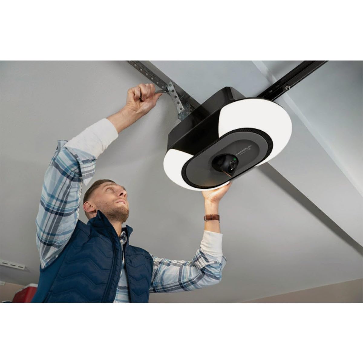 Chamberlain B6753T Smart Garage Door Opener, Video Streaming & Advanced Corner LED Lighting-myQ Smartphone Controlled-Ultra Quiet, Strong Belt Drive & MAX Lifting Power - View 5