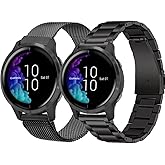Metal Bands for Garmin Vivoactive 4/Venu 3/Venu 2 45mm/Forerunner 255/265 Watch Bands, 22mm Metal band Strap for Amazfit GTR 